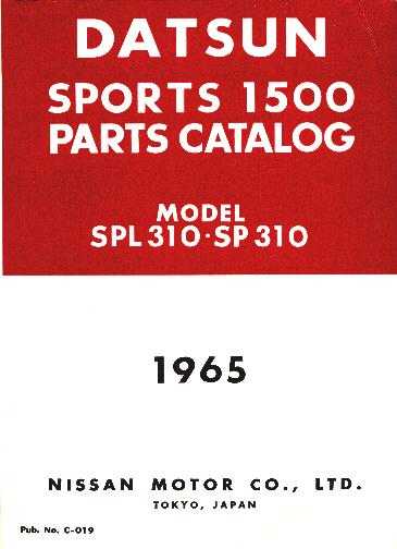 Datsun Sports Collectables Parts Catalogs